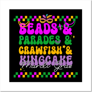 Beads, parades, lobster, and king cake Celebrate Mardi Gras in style Posters and Art